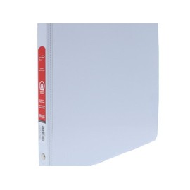 Bazic Products Case of 24 BAZIC 1/2 Inch 3-Ring Binders w/ 2 Pockets - White, NEW & Durable!