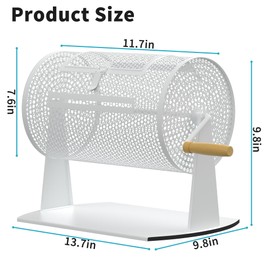 Orionstar Raffle Drum, Games & Sports Professional Raffle Ticket Spinner with Wooden Turning Handle Holds 2600 Tickets (White)