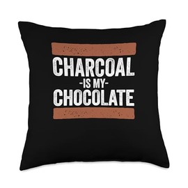 Charcoal Is My Chocolate Fine Arts Artist Painting Throw Pillow