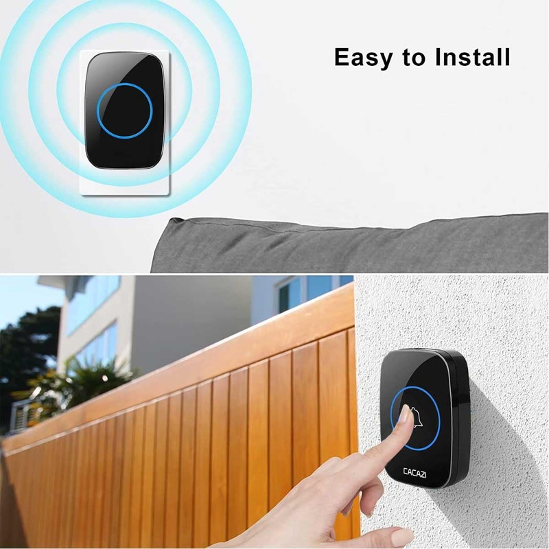 Wireless Doorbells for Home - Adjustable Volume with 60 Chimes,