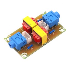 Hailege XH-M372 Stereo Audio Isolator Current Noise Isolation Transformer Coupler Vehicle Common Ground Interference Elimination with 3.5 mm Audio Socket Pack of 2