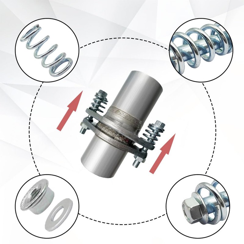 Lyxheth 2PCS Exhaust Bolt and Spring, Exhaust Manifold Bolts, Automotive