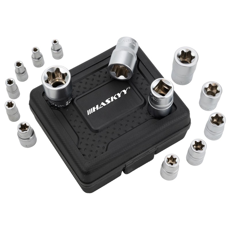 HASKYY Torx Socket Set 14-Piece E-Profile External Torx Socket Spanner
