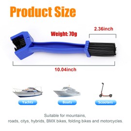 Ziciner 2 PCS Bike or Motorcycle Chain Washer, Motorcycle Chain Gear Dirt Clean Brushes, Universal Bicycle Chain Cleaning Brush Tool for Mountain Bike Heavy Duty Motorcycle (Blue)