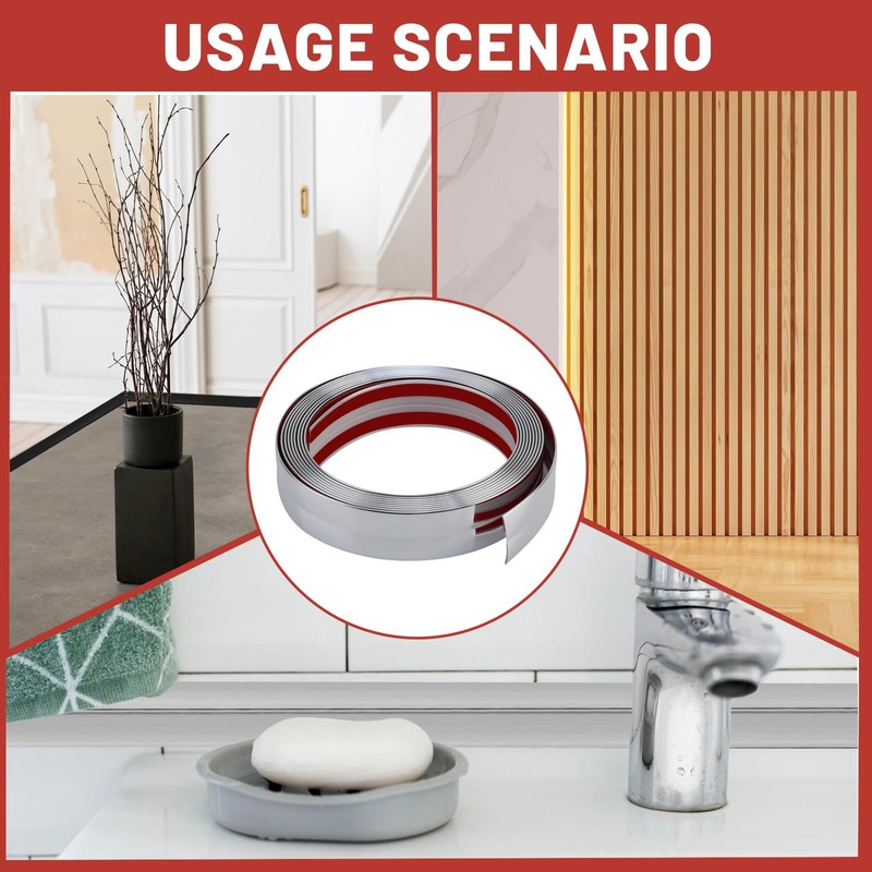 22 Feet Flexible Inside & Outside Corner Trim Molding, Peel