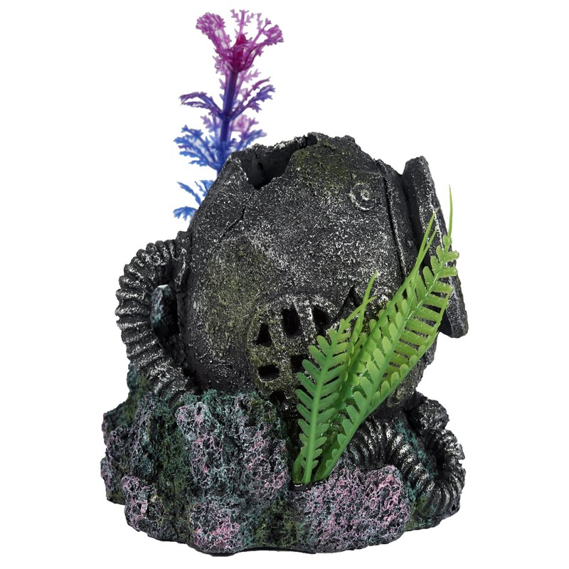 Pet Ting Lost Diving Helmet Aquatic Ornament - Aquarium Decoration