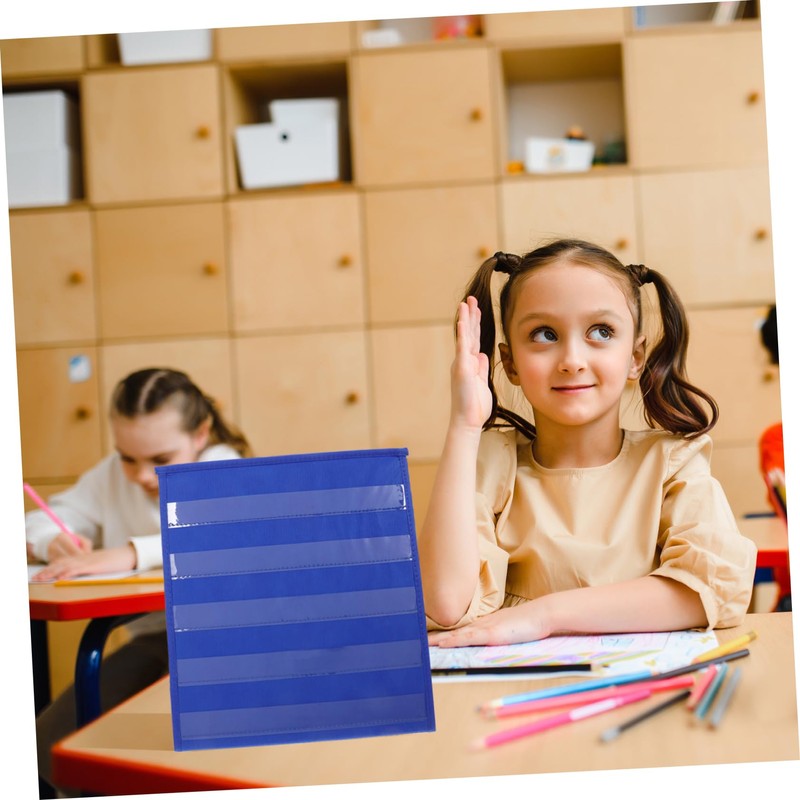 SHINEOFI Desktop Card Display Stand Tabletop Pocket Chart for Classroom