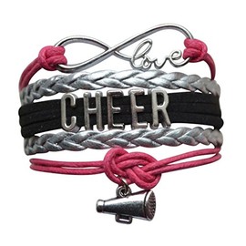 Girls Cheerleading Bracelet, Cheer Gifts- Cheer Jewellery- Cheer Bracelet- Adjustable Cheer Charm Bracelet- Gift For Cheerleaders, Cheer Teams & Cheerleading Coaches