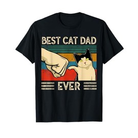 Vintage Best Cat Dad Ever Bump Fit T-Shirt