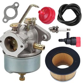 Ewillownm Compatible with 632230 632272 Carburetor with 30727 Air Filter for Tecumseh 5 HP 6 HP 631828 631067 631067A H30 H50 H60 HH60 HH70 Engines