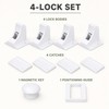 Invisible Magnetic Cabinet Safety Lock with Adhesive Mount & Key