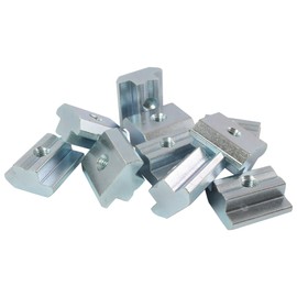10x T-Slot Nut Sliding Block Slot 10 - Type B - M5 with step, heavy duty, steel