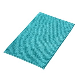 Decomira Non-Slip Bath Mat | Can be Combined as a Bath Mat Set | Bathroom Rug Bath Mat Washable Made of Chenille | Shower Mat for Shower, Bathtubs, Toilet Decoration | Petrol Turquoise - 40 x 60 cm