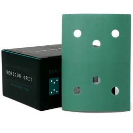 Serious Grit - 3" x 4" 6-Hole 600 Grit Sanding Sheets - Fits Surfprep, Uneeda Ekasand, Mirka DEOS 343 - Heavy-Duty Hook & Loop Film Abrasive Pads - Sandpaper for 3x4 Sheet Sanders - 50 Pack Box