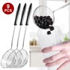 9 Pcs Stainless Steel Hot Pot Strainer Spoons, 8cm Small