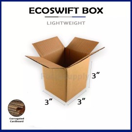 EcoSwift 1-Box 3x3x3 "EcoSwift" Brand Cardboard Packing Mailing Shipping Corrugated