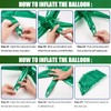 PartyWoo Green Star Balloons 6 pcs, One-Piece 14-Pointed Starburst Balloons,