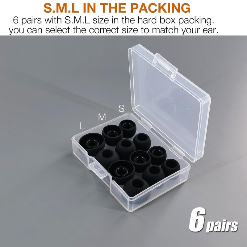 TENNMAK 12X Eartips Replacement for JBL Endurance Peak 3 /