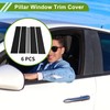 HOPESPANNER Door Pillar Window Trim for Chevy Suburban 2015-2020 Black