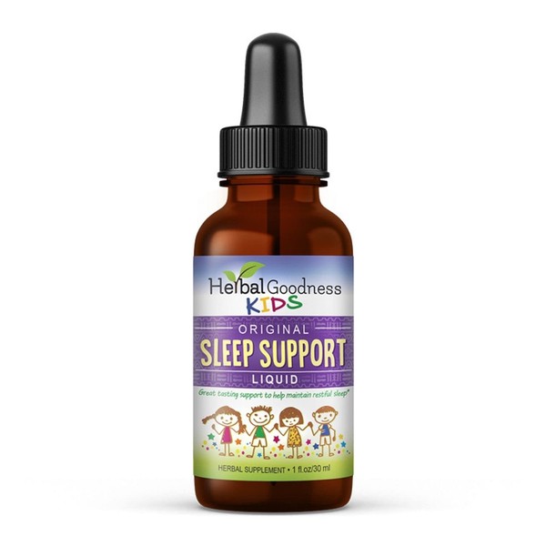 Kids Sleep Support Liquid Extract - Natural Sleep Support, Vitamin c, Vitamin d3, Gut Health - Vegan Food - Chamomile, Guava Leaf - 1oz Liquid Extract - Herbal Goodness (Pack of 1)