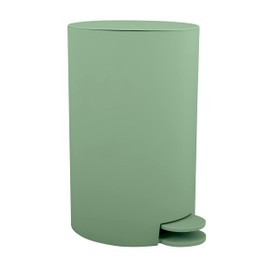 MSV Osaki Cosmetic Bin, Pedal Bin, 3 Litres, with Removable Inner Bucket, Basil Green