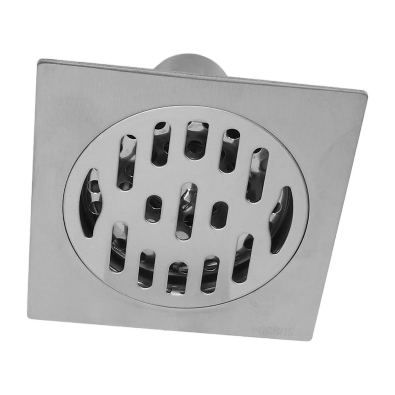 Square Shower Drain Kit 4.3in Stainless Steel Anti Clogging Odor
