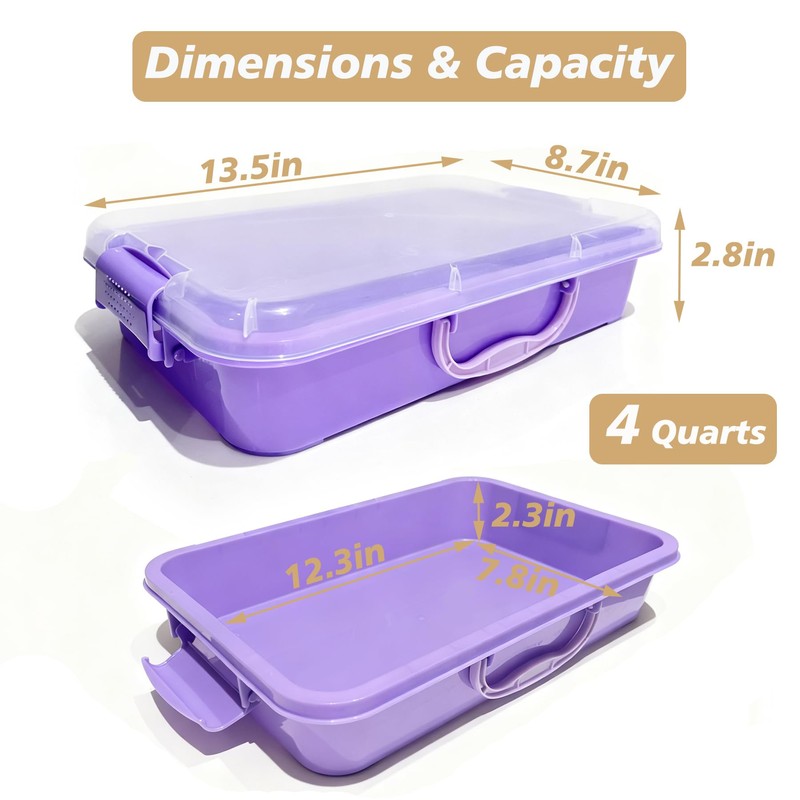 4 Qt (3.8L) Sensory Bin With Lid - 3 Pack,