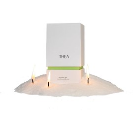 THEA Pearled Candle Unscented Non Toxic Luxury Long Lasting Powder Candles - Lasts up to 120 Hours - Refillable Candle Sand with 25 Wicks for Candle Making