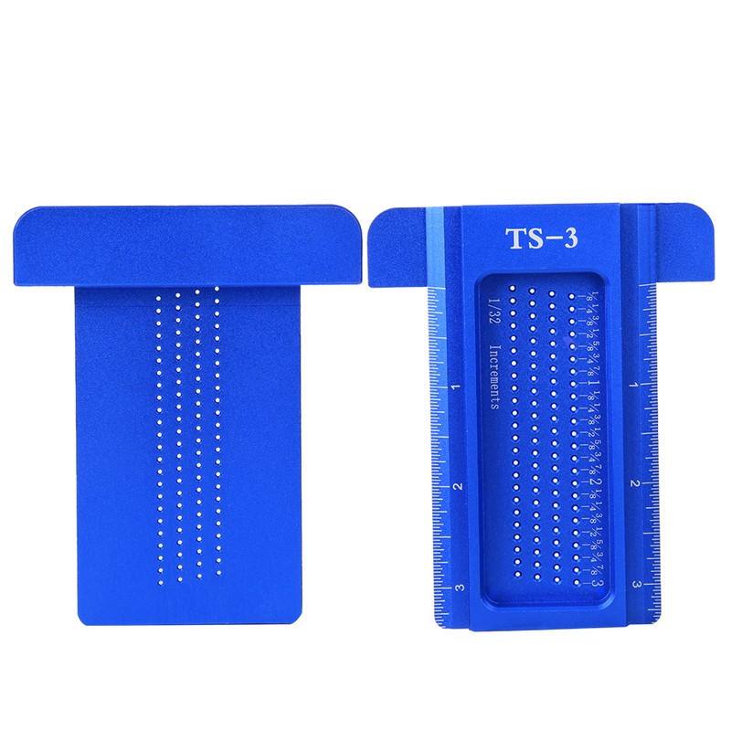 TS-3 Aluminum Alloy Ruler Woodworking Measuring Tool Mini Scriber Hardware