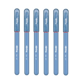 rOtring Gel Rollerball Pens - Medium Point 0.7mm - Rubber Grip - Pack of 6 - Light Blue Ink - Smooth Quick Drying Gel Ink