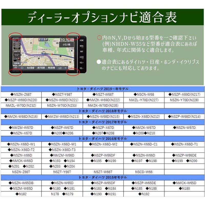 YOBIS Compatible Genuine Toyota / Daihatsu Navigation System, Can Watch