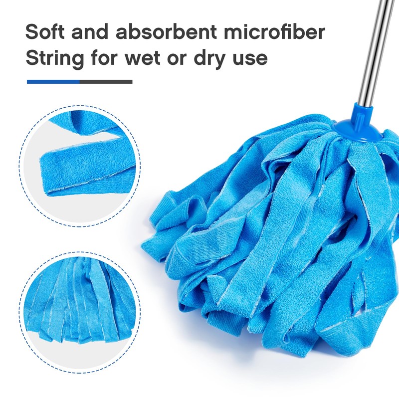 Tanlade 6 Pcs Mop Head Replacement for 0.8 Inch Diameter