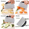 JAYVAR Large Crinkle Cutter French Fry Cutter, Large Crinkle Potato