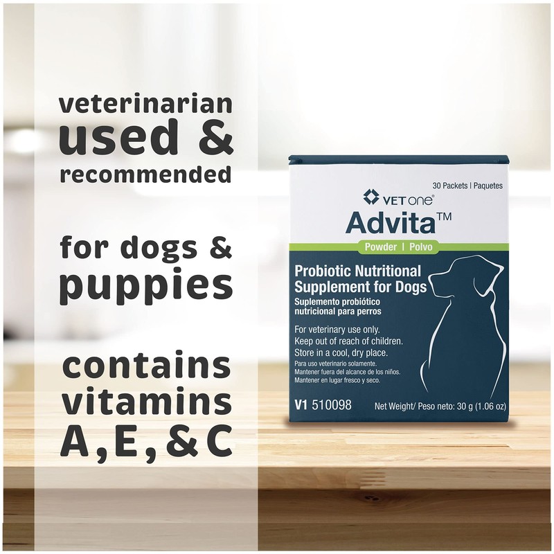 VetOne Advita Probiotic Nutritional Supplement for Dogs - 30 Packets