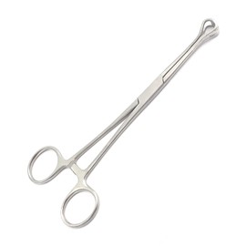 PRECISE CANADA: STAINLESS STEEL HEMOSTATIC AND RING HANDLED BABCOCK INTESTINAL FORCEPS, 8" LENGTH