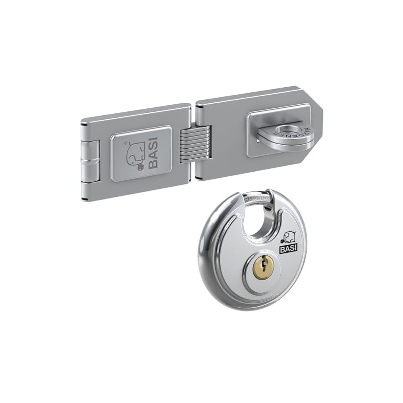 BASI Safety Hasp with Stainless Steel Round Shackle Lock |