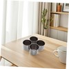 ULTECHNOVO 4pcs Stackable Stainless Steel Cups Metal Drinking Tumblers for