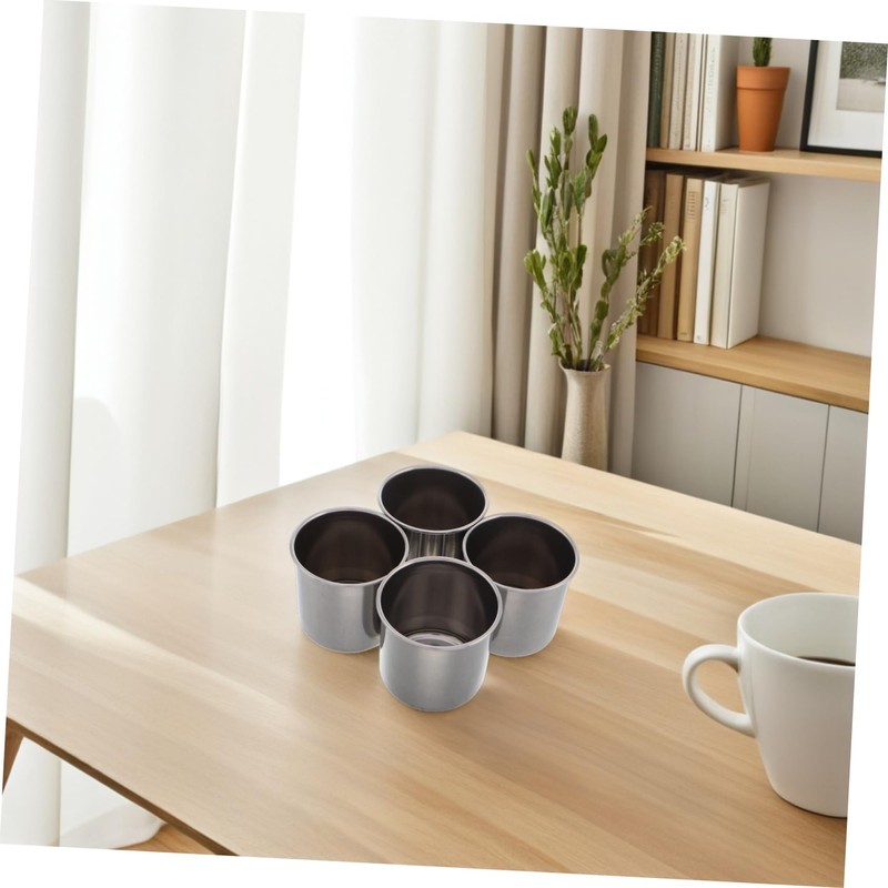 ULTECHNOVO 4pcs Stackable Stainless Steel Cups Metal Drinking Tumblers for