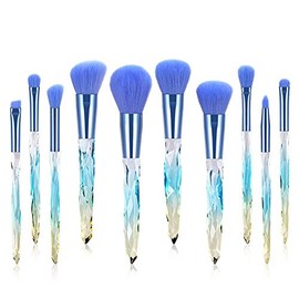 Kit de 10 Brochas de Mango Cristal Chandelier Azul                                                                                                    