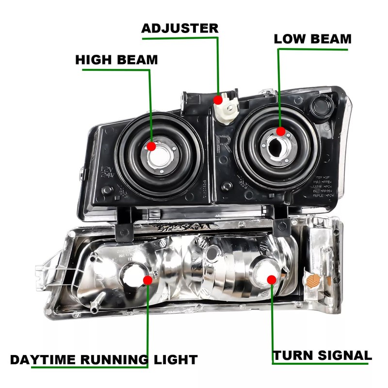 Headlight Assembly Tail Lights Combo Set For 2003 2004 2005