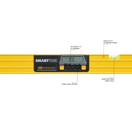 M-D Building Products 92288 SMARTTOOL® 24 Inch Digital Level: Precision Measurement with LCD Screen, Audible Alerts, Water Resistance, High Visibility, and Heavy-Duty Aluminum Frame