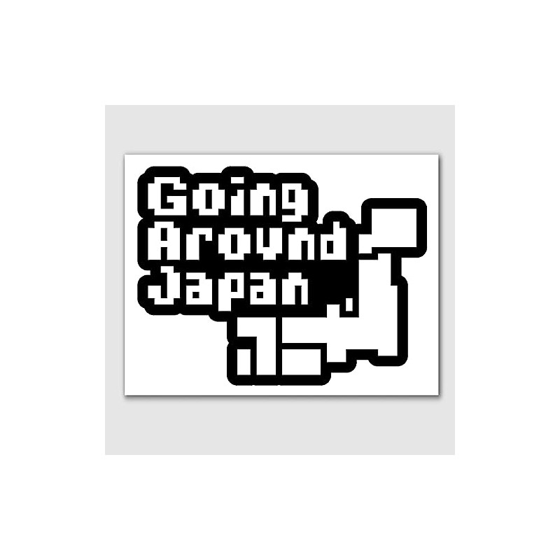 Dot Japan Map Around Japan GoingAroundJapan Cutting Sticker Neta-based Seal,