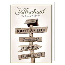 Giant Card Farewell Greeting Card Foil Print Signpost A4