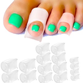 Big Toe Separatoren, 12 Stück Silikon Zehenspreizer für überlappende Zehen, Ballenzeh-Korrektoren für Ballenzeh-Schmerzlinderung