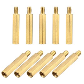 uxcell M4x25mm+6mm Male-Female Brass Hex PCB Motherboard Spacer Standoff for FPV Drone Quadcopter, Computer & Circuit Board 20pcs