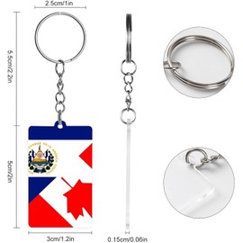Llavero de la bandera de Canadá de El Salvador para hombres y mujeres, llavero personalizado