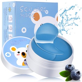 LOPHE Under Eye Patches, Collagen Blueberry Under Eye Masks for Puffy Eyes, Moisturizing Under Eye Gel Pads for Dark Circles Bag, Lines Improving, Firm Hydrate Under Eye Patches (30 Pairs)