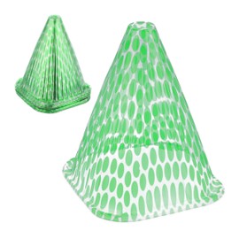 Relaxdays Plant Hat, Set of 10, Snail Protection, Frost Protection, H x W x D: 22 x 19 x 19 cm, Plant Hat PET, Green/Transparent