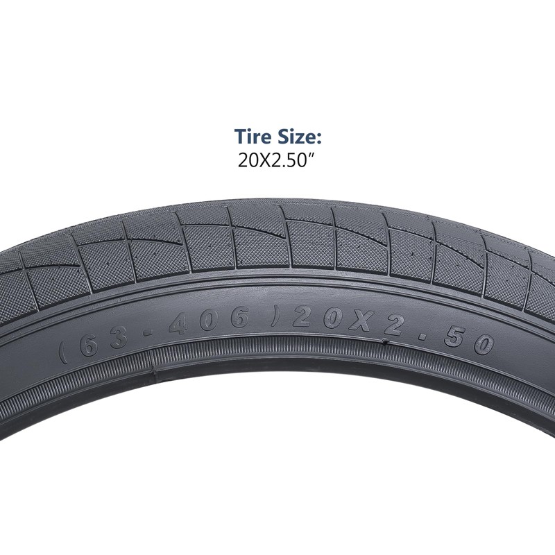 YUNSCM 2-PCS 20" Folding Replacement Bike Tires 20x2.50/63-406 City, Road