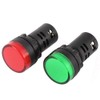 sourcingmap AC 220V Red Green Circuit LED Indicator Pilot Signal